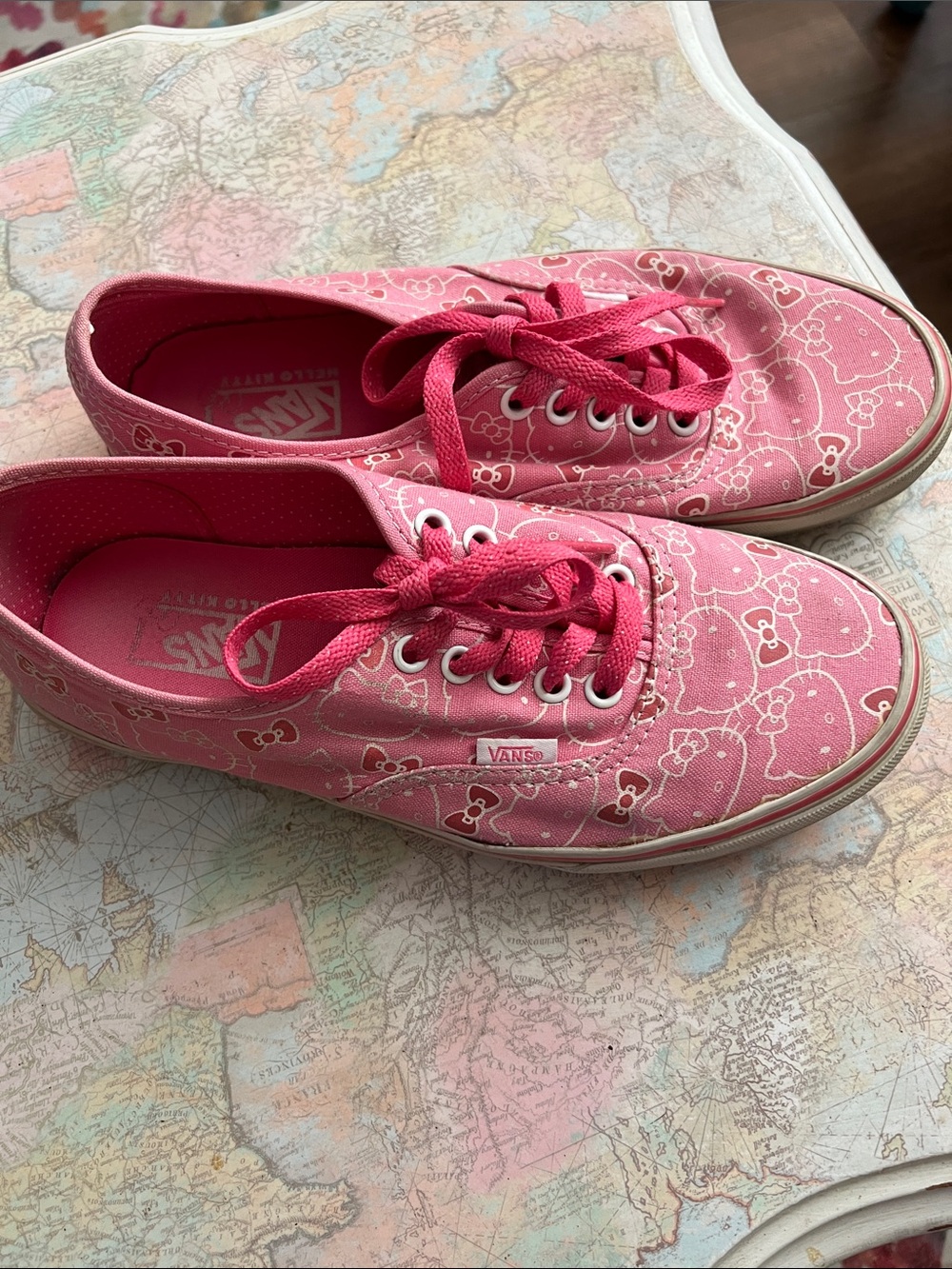 Vans Pink Hello Kitty Patterned Canvas Sneakers